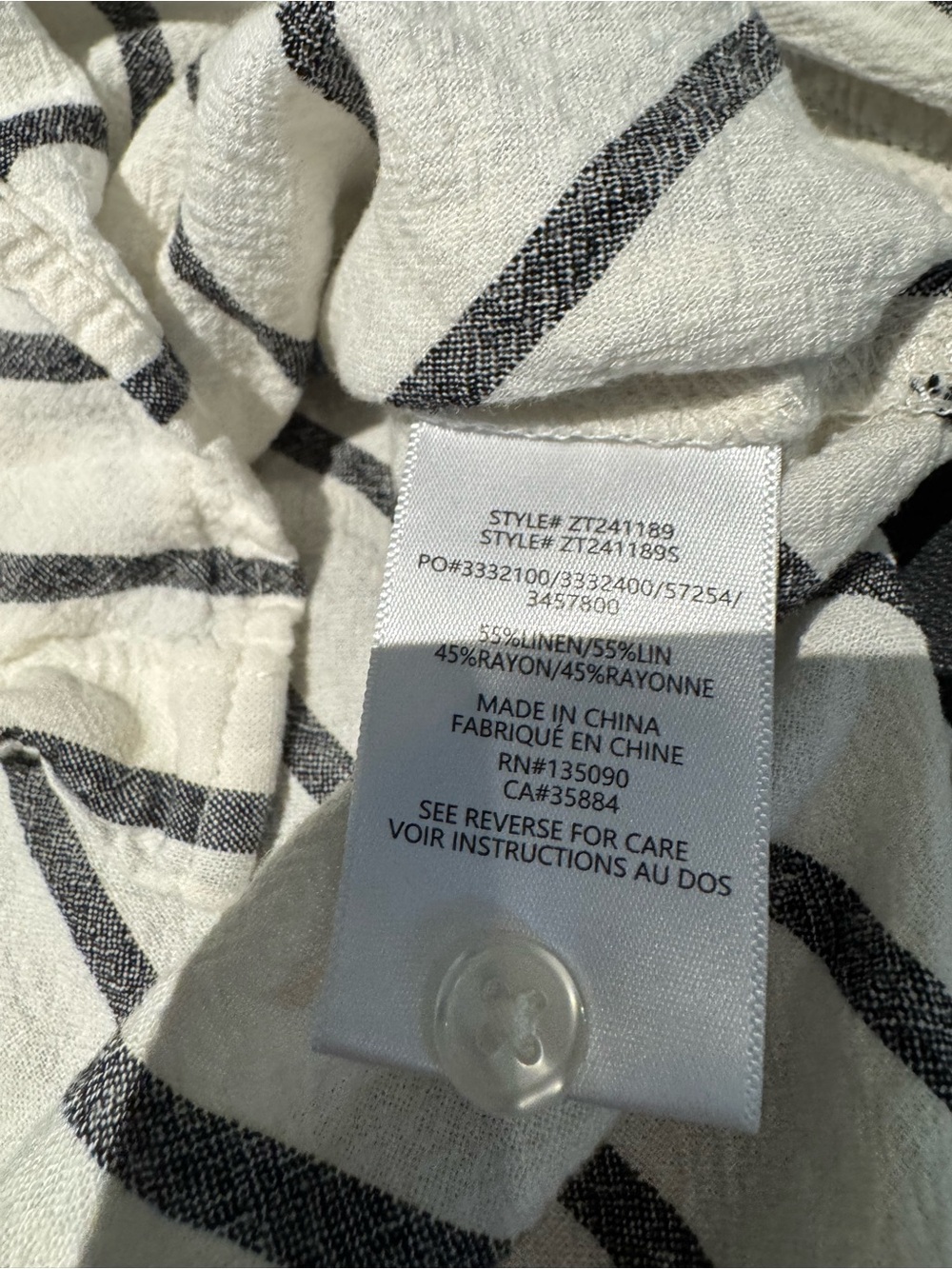 Perfect Linen Striped Button-Up Top - Picture 3 of 10